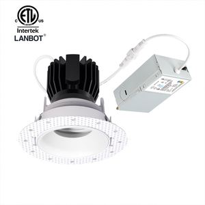 Lampe encastrée LED ronde sans cadre Lanbot Driver 3 pouces, dimmable Dali, lumière chaude 3000K-1800K - Product Image 2