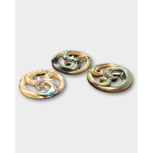 Composants et accessoires de bijouterie en nacre filigranée ronde - Product Image 3