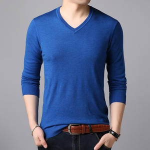 Nueva Camiseta de Cuello en V para Hombre al por Mayor, 100% Algodón, Color Sólido, Transpirable, de Secado Rápido, Personalizable - Product Image 2