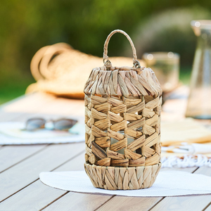 Vente en gros de bougeoir lanterne en rotin naturel jacinthe d'eau du Vietnam pour la maison restaurant hôtel prix - Product Image 3