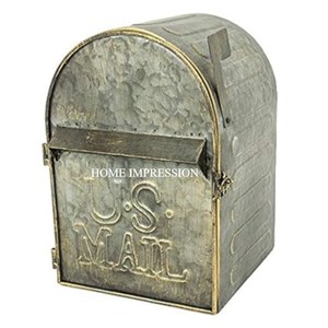 Boîte aux lettres murale en forme d'enveloppe en métal galvanisé pour le jardin Boîte aux lettres en forme d'enveloppe Boîte aux lettres antique pour l'intérieur et l'extérieur - Product Image 5