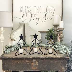 2025 Handmade <b>Christmas</b> <b>Tree</b> Shaped Black Metal Wire Candlestick Holder for Home <b>Tabletop</b> Decorations - Product Image 6