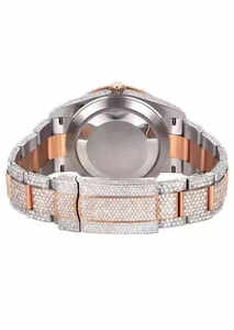 Relojes de Lujo para Hombre, Nuevo Modelo, Cristal de Zafiro ETA, Diamantes Cultivados en Laboratorio, Acero Inoxidable con Correa de Cuero, Movimiento Automático, 3BAR - Product Image 3