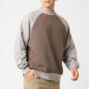 Sweat-shirt en coton 100% surdimensionné à col rond uni, poids lourd, personnalisé en gros, motif américain, design OEM, brodé - Product Image 3