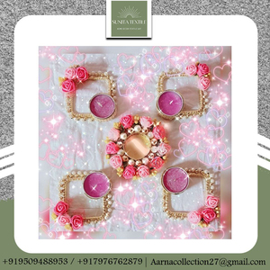 Estera de Rangoli de perlas indias tradicionales coloridas para bodas, graduación de Navidad festiva, vela multicolor, Día de la madre del padre - Product Image 2