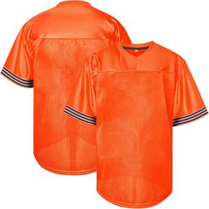 Venta al por mayor de alta calidad Athletic Fit Camisetas de fútbol americano con manga corta a rayas logotipo personalizado y bordado disponible - Product Image 1