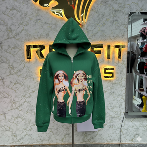 Diseño personalizado Corte perfecto Sudadera con cremallera más demandada Sólido 100% Algodón Transpirable Ecológico Unisex Sudaderas con capucha - Product Image 1