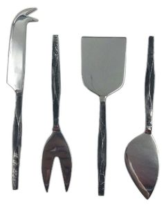 Juego de Cuchillos para Queso con Mango Rugoso, Juego de Cuchillos para Queso, Tabla Redonda para Queso, Juego de Bandeja para Sushi, Decoración para Servir en el Comedor - Product Image 4