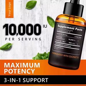 OEM Etiqueta Privada orgánica vitamina D3 K2 gotas MCT aceite Omega 3 líquido vitamina D suplemento para adultos y niños fibra dietética - Product Image 5