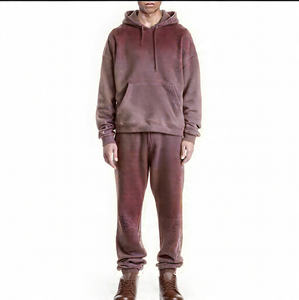 Survêtements en vrac avec strass survêtement en polaire unisexe personnalisé | Ensemble pantalon et sweat à capuche rétro évasé | Logo personnalisé disponible - Product Image 5