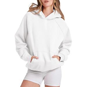 Sudadera con capucha de forro polar de algodón para mujer personalizada al por mayor ropa estampada bordada sudaderas con capucha talla grande Sudadera con capucha para mujer - Product Image 1