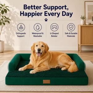 Eco-Friendly Dog Bed <strong>Sofa</strong> for Large Dogs Velvet Material Removable Washable Cover XL Size Warm Mattress Cushion for Dogs <strong>Cats</strong> - Product Image 1