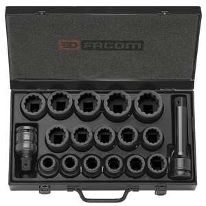 Facom 3/4'' <b>Impact</b> <b>Sockets</b> Set 16-Pcs Range From 19 to 42 mm - Product Image 1