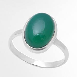 Joyería de moda Anillos de lujo ligeros Mujer anillos de ónix verde Anillo de plata esterlina 925 para niñas - Product Image 6