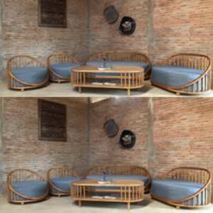 Ensemble de canapés en rotin de style contemporain pour l'extérieur, meubles de patio élégants pour les jardins et les espaces de villégiature - Product Image 4