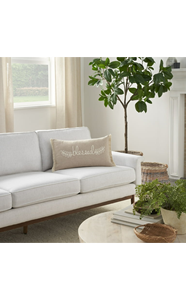 Oreiller lombaire brodé béni naturel 12 ''x 20'' avec fermeture à glissière en tissu tissé en polyester Design moderne - Product Image 5