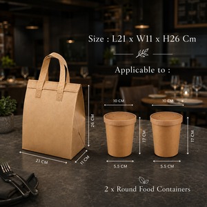 Sacs de boulangerie et de restauration LANJO jetables, pliables, non tissés, imperméables, résistants à l'huile, avec logo personnalisé imprimé, fermeture éclair supérieure, impression numérique - Product Image 2