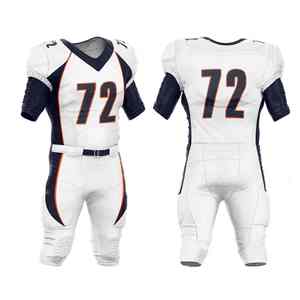 OEM personnalisé maillots de football américain unisexe grande taille ensemble d'uniformes nouveau design imprimé personnalisé budget amical respirant - Product Image 3