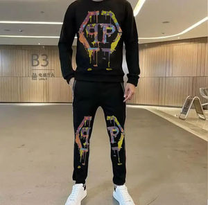 ชุดวอร์มกางเกงวอร์มขายาวสำหรับเด็กชายประดับพลอยเทียมชุดวอร์มฤดูหนาวแบบใหม่หรูหราคุณภาพสูงผ้าคอตตอน100% - Product Image 5