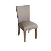 Chaise de salle à manger d'hôtel moderne recouverte de tissu avec piétement en bois massif, mobilier commercial de haute qualité