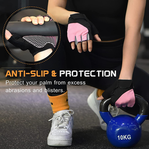 Top vente unisexe été entraînement musculation Fitness gants antidérapant respirant cuir pour salle de sport et haltérophilie - Product Image 5