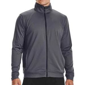 Chaqueta transpirable de poliéster Spandex a prueba de viento de calidad superior con cremallera frontal y cuello levantado para hombres, chaquetas para hombres - Product Image 1