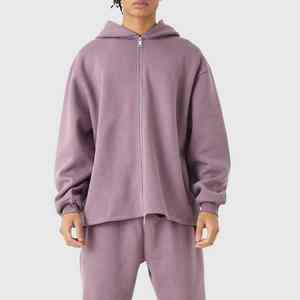 ชุดลำลองแนวสตรีทสำหรับผู้ชายผ้าฟลีซแบบสองชิ้นสำหรับฤดูหนาวลายสีพื้นโลโก้ตามสั่งสำหรับผู้ชาย - Product Image 3