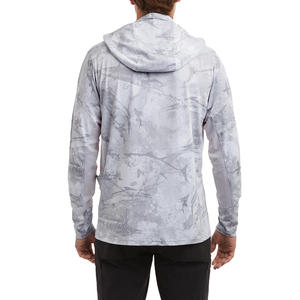 Ropa de pesca UPF50, camisas de pesca transpirables de secado rápido de manga larga para hombres, camisas con capucha de pesca, impresión por sublimación - Product Image 3