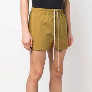 Fabricant OEM, design élégant, short en toile marron uni décontracté, personnalisable, logo personnalisé pour homme, pour vêtements de sport - Product Image 3