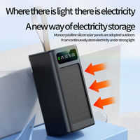 Banque d'alimentation solaire portable grande capacité 22,5 W 50 000 mAh, charge rapide PD TYPE C avec écran LED et câble intégré