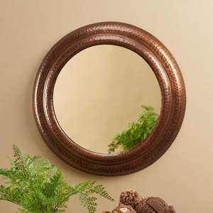 Premium Copper <b>Mirror</b> <b>Frame</b> with Artisanal Carved Design for Enhancing Modern and Contemporary Home Aesthetic - Product Image 3