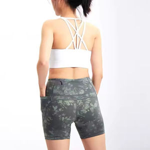 High Waist Yoga Shorts Women Tie Dye Camo Print Biker Shorts <b>Tummy</b> <b>Control</b> Seamless Workout Fitness Running Gym Athletic Shorts - Product Image 4