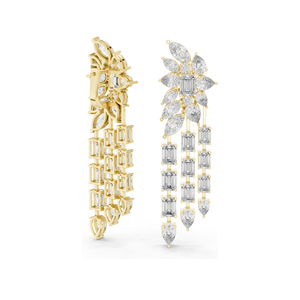 32.292 CT Lab Grown Diamond Drop <b>Earrings</b> VVS-VS EF Clarity 18KT, 14KT, 10KT Gold & 925 <b>Silver</b> Rose, Yellow, White Gold & - Product Image 5