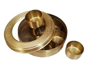 Meilleure vente boîte à épices de luxe en laiton armoire de cuisine stockage poudre épices et herbes accessoires de cuisine maison et restaurant - Product Image 1