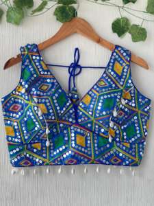 Blusa Saree tradicional confeccionada con boutique india, blusas de secuencia de diseñador cómodas y elegantes, ropa de fiesta étnica nupcial - Product Image 2