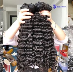 Pelo chino virgen de Vietnam, cuerpo negro Natural, ONDA DE AGUA, máquina de ondas profundas, extensiones de cabello de trama doble, estilo suelto, humano - Product Image 5