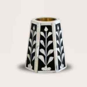 Brûleur d'encens Bakhoor en os incrusté, cadeaux spéciaux Ramadan Aïd, Mubkhar d'Inde pour usage religieux - Product Image 1