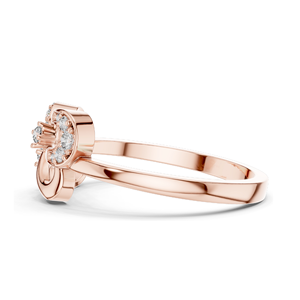 Bague en diamant de laboratoire pour femme, or jaune, blanc ou rose 18 carats, clarté VVS-VS EF, 0,186 CT, moissanite et diamant de laboratoire - Product Image 6