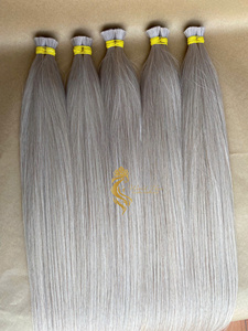 Extensions de cheveux Remy vierges vietnamiennes en vrac de haute qualité Double trame perruques droites naturelles traitement chimique gratuit 100g Bundle - Product Image 3