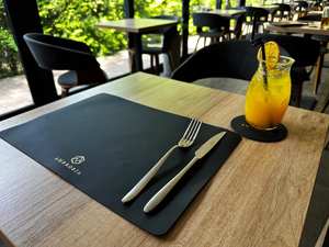 Set de table en cuir véritable de qualité supérieure pour restaurant, antidérapant, imperméable, anti-odeur, résistant, décontracté, LPM-0031 - Product Image 2