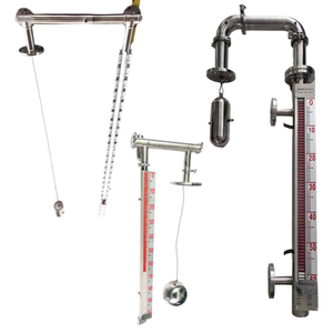 مقياس مستوى عائم ميكانيكي من سبائك الألومنيوم بدقة 0.5٪، نطاق 0-3000 مم، مؤشر مستوى السوائل للخزانات بتثبيت علوي مع سلك توجيه - Product Image 1