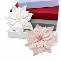 Glitzernde Künstliche Weihnachtsstern-Blumenzweige Festliche Baumschmuck-Verzierungen Festliche Blumenstiele