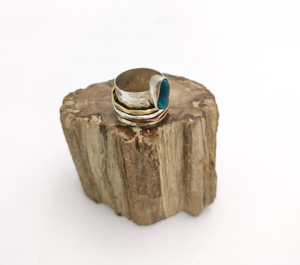 Anillos casuales de boda de Plata de Ley 925, joyería fina para mujer con piedras preciosas en bruto de apatita de neón, diamantes al por mayor de fábrica - Product Image 3