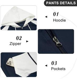 Sudadera con capucha transpirable Eco-Friendly Impreso Patrón sólido Invierno Peso pesado SWEATSUIT Técnica de diamantes de imitación Ligero - Product Image 6