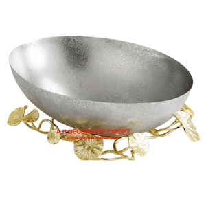 Centre de Table plaqué argent bol de fleurs pour Table nouvelle arrivée support de branches d'arbre décoratif bol rond en métal - Product Image 1