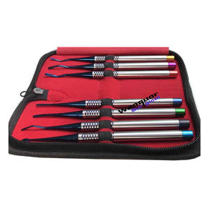 Juego de 7 Instrumentos Quirúrgicos Dentales de Acero Inoxidable PDL para Implantes, Elevador de Raíces, Fuente de Alimentación Manual, Estuche, Grado A+, CE - Product Image 6