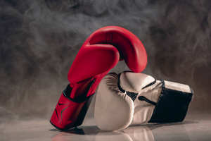 RX Sports Custom Unisex Sparring Punch Guantes Cierre de gancho y bucle de cuero para Sanda MMA Muay Thai Kick Boxing Training - Product Image 6