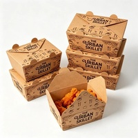 Boîte à emporter jetable en papier kraft pour repas rapides – Vente en gros