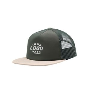Gorra Trucker de Malla Bicolor con Logotipo Personalizado, Visera Plana, Ligera, Transpirable, Estilo Urbano y de Golf, Ajustable con Cierre a Presión - Product Image 1
