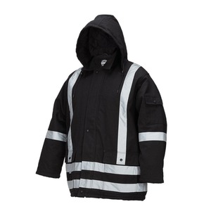 Chaqueta protectora de seguridad fluorescente para equipos de construcción y carreteras Chaqueta de trabajo de seguridad duradera fabricada en Pakistán. - Product Image 1